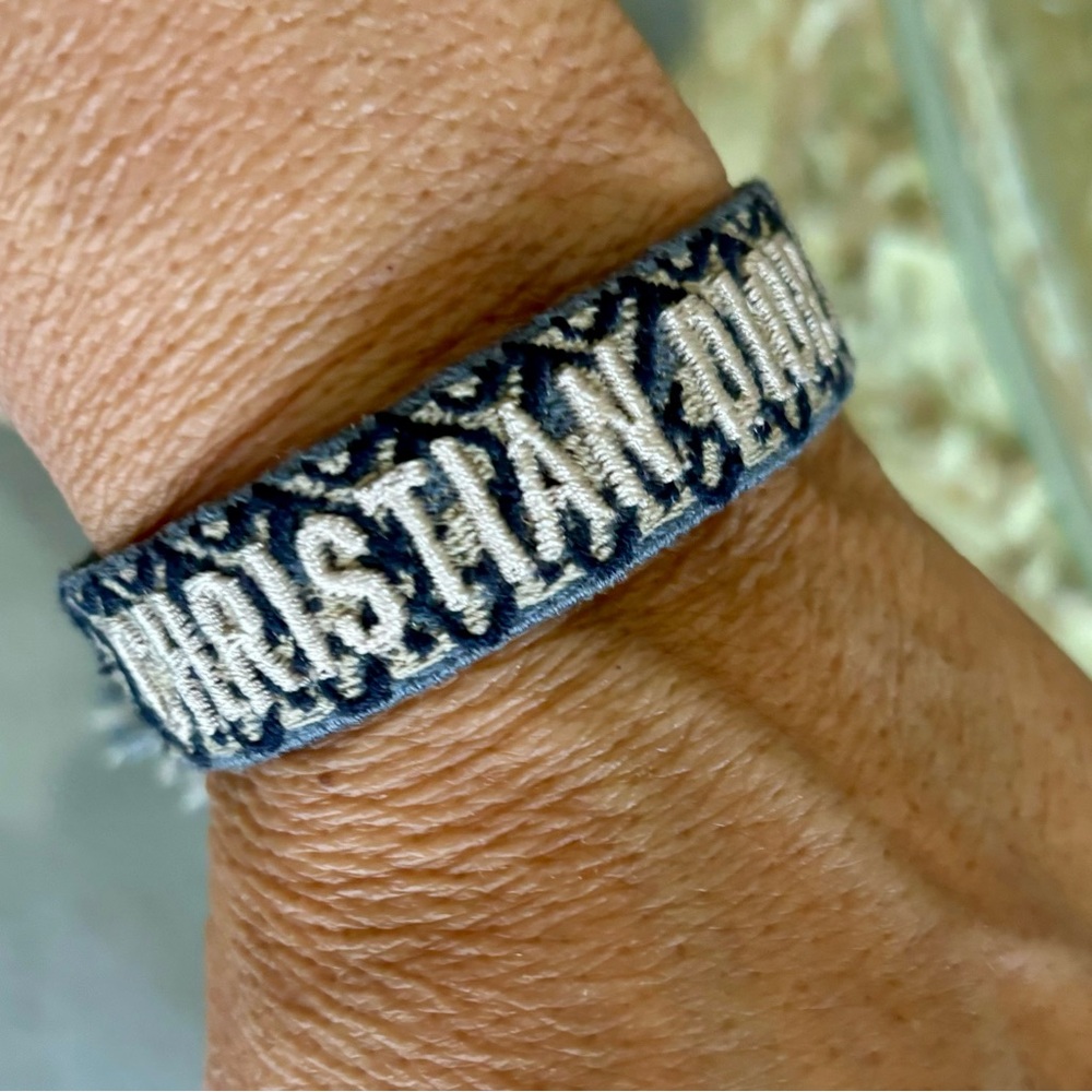 Christian Dior J'Adior Embroidered Logo Friendship Bracelet